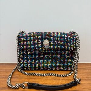Kurt Gieger Colourful Rhinestone Bag with Black Trim